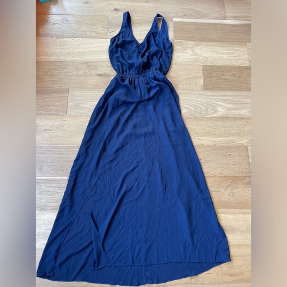 Elegant Navy Blue Maxi Dress